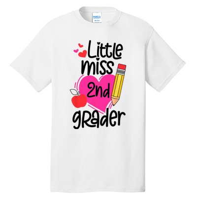 Little Miss 2nd Grader First Day Of Second Grade Girl Tall T-Shirt