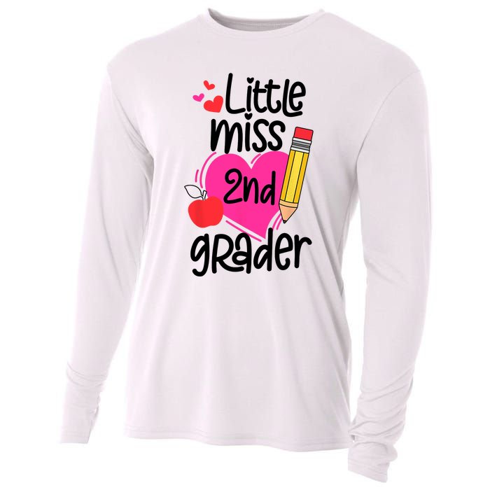 Little Miss 2nd Grader First Day Of Second Grade Girl Cooling Performance Long Sleeve Crew