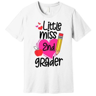 Little Miss 2nd Grader First Day Of Second Grade Girl Premium T-Shirt