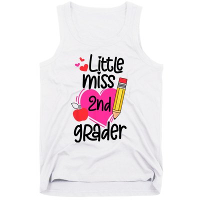 Little Miss 2nd Grader First Day Of Second Grade Girl Tank Top