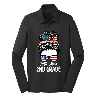 Little Miss 2nd Grade Back To School Daughter Silk Touch Performance Long Sleeve Polo