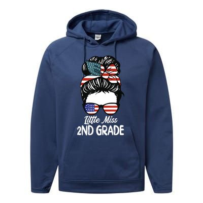 Little Miss 2nd Grade Back To School Daughter Performance Fleece Hoodie