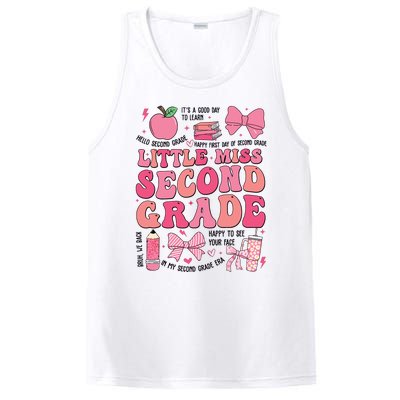 Little Miss 2nd Grade Girl Coquette Bow Back To School PosiCharge Competitor Tank