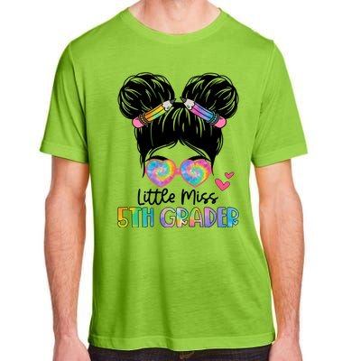 Little Miss 2Nd Grader Messy Bun Tie Dye Second Grade Gift Adult ChromaSoft Performance T-Shirt