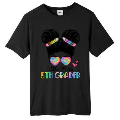 Little Miss 2Nd Grader Messy Bun Tie Dye Second Grade Gift Tall Fusion ChromaSoft Performance T-Shirt