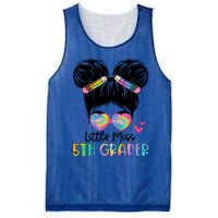 Little Miss 2Nd Grader Messy Bun Tie Dye Second Grade Gift Mesh Reversible Basketball Jersey Tank