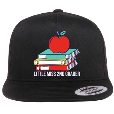 Little Miss 2nd Grader First Day Of Second Grade Flat Bill Trucker Hat