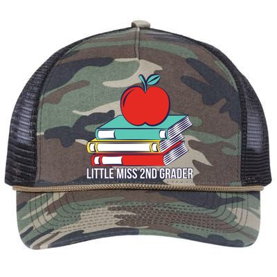 Little Miss 2nd Grader First Day Of Second Grade Retro Rope Trucker Hat Cap