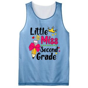 Little Miss 2Nd Grader First Day Of Hello Second Grade Cool Gift Mesh Reversible Basketball Jersey Tank