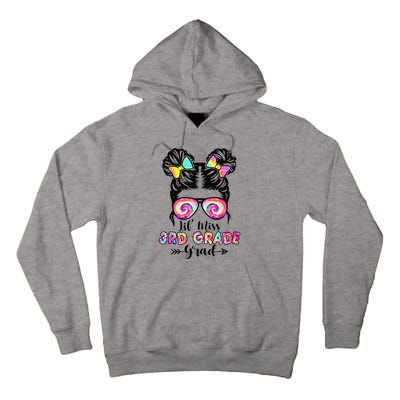 Lil' Miss 3rd Grade Grad Graduation Messy Bun Tall Hoodie