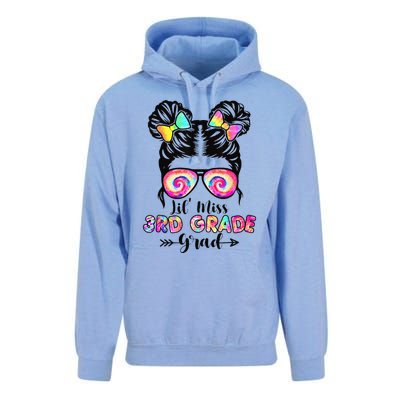 Lil' Miss 3rd Grade Grad Graduation Messy Bun Unisex Surf Hoodie