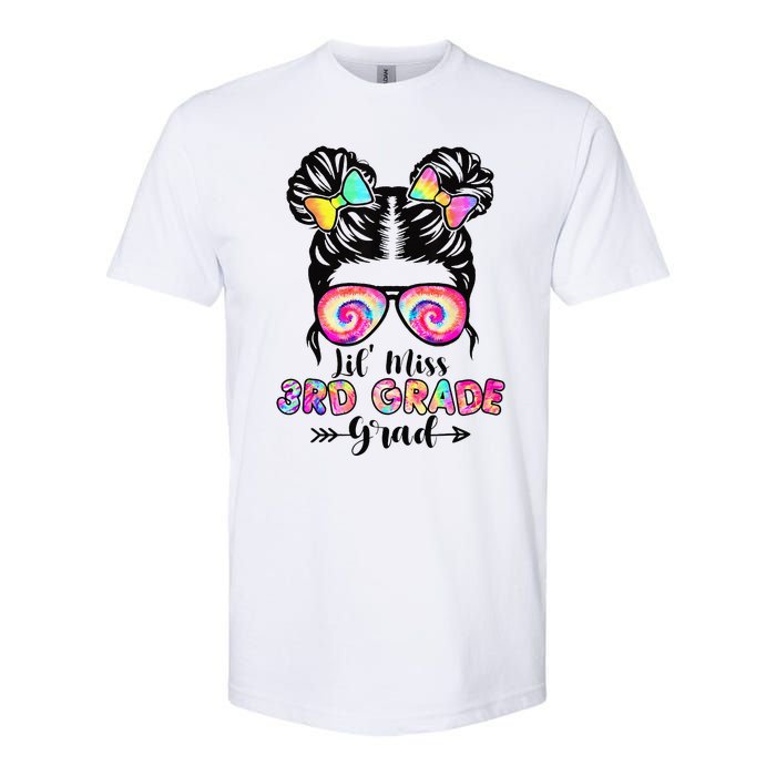 Lil' Miss 3rd Grade Grad Graduation Messy Bun Softstyle CVC T-Shirt