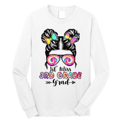 Lil' Miss 3rd Grade Grad Graduation Messy Bun Long Sleeve Shirt