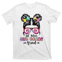 Lil' Miss 3rd Grade Grad Graduation Messy Bun T-Shirt