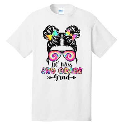 Lil' Miss 3rd Grade Grad Graduation Messy Bun Tall T-Shirt