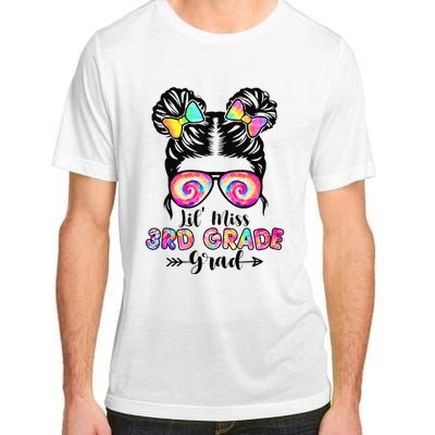 Lil' Miss 3rd Grade Grad Graduation Messy Bun Adult ChromaSoft Performance T-Shirt