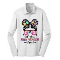 Lil' Miss 3rd Grade Grad Graduation Messy Bun Silk Touch Performance Long Sleeve Polo