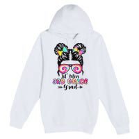 Lil' Miss 3rd Grade Grad Graduation Messy Bun Premium Pullover Hoodie