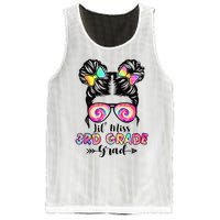 Lil' Miss 3rd Grade Grad Graduation Messy Bun Mesh Reversible Basketball Jersey Tank