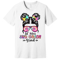 Lil' Miss 3rd Grade Grad Graduation Messy Bun Premium T-Shirt