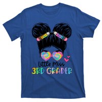 Little Miss 4Th Grader Messy Bun Tie Dye Fourth Grade Great Gift T-Shirt