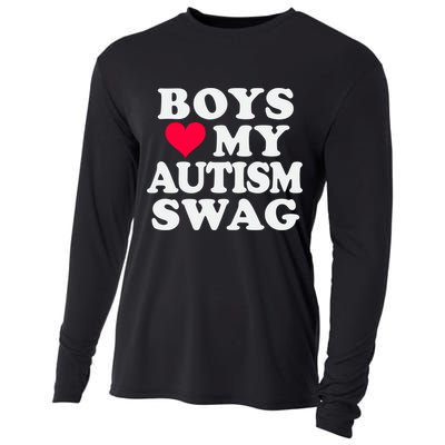 Love My Autism Swag Funny Autistic Awareness Idea Great Gift Cooling Performance Long Sleeve Crew