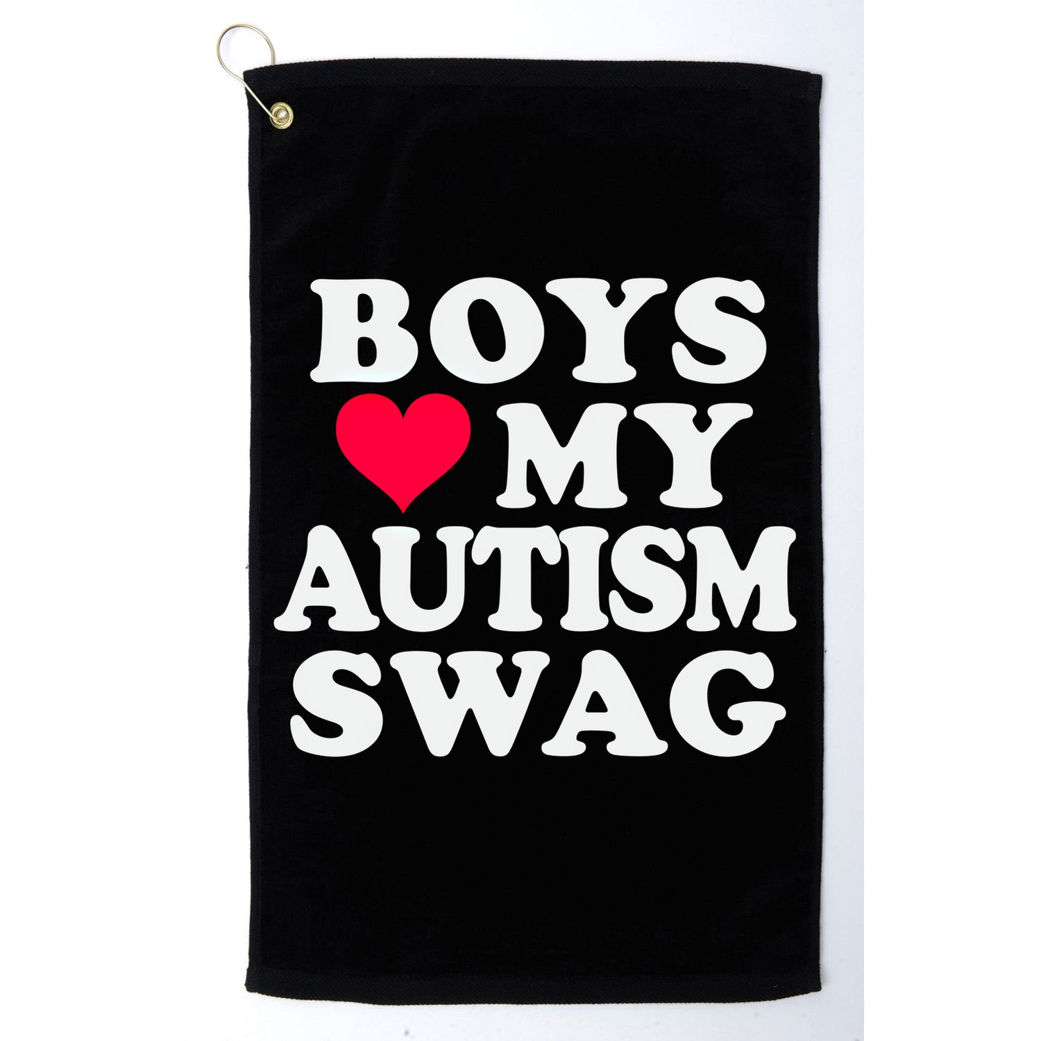 Love My Autism Swag Funny Autistic Awareness Idea Great Gift Golf Towel