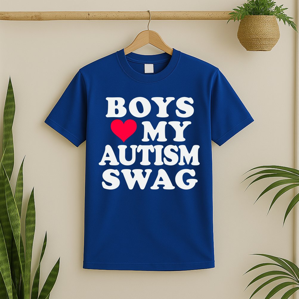 Love My Autism Swag Funny Autistic Awareness Idea Great Gift T-Shirt