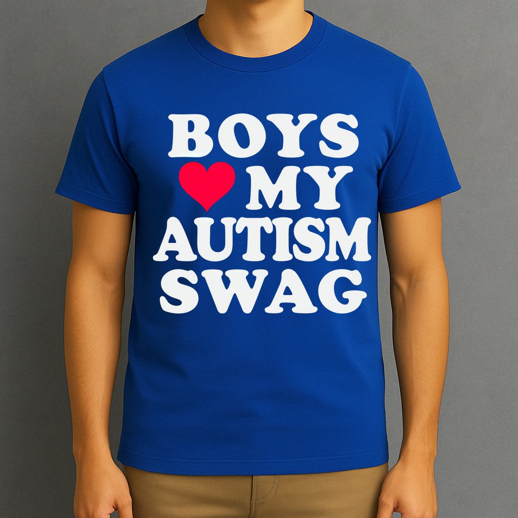 Love My Autism Swag Funny Autistic Awareness Idea Great Gift T-Shirt