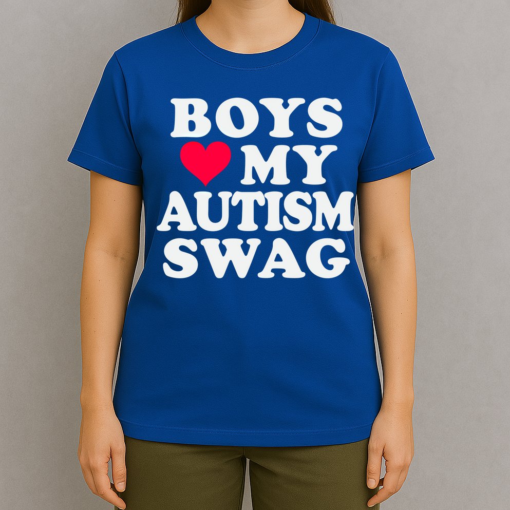 Love My Autism Swag Funny Autistic Awareness Idea Great Gift T-Shirt
