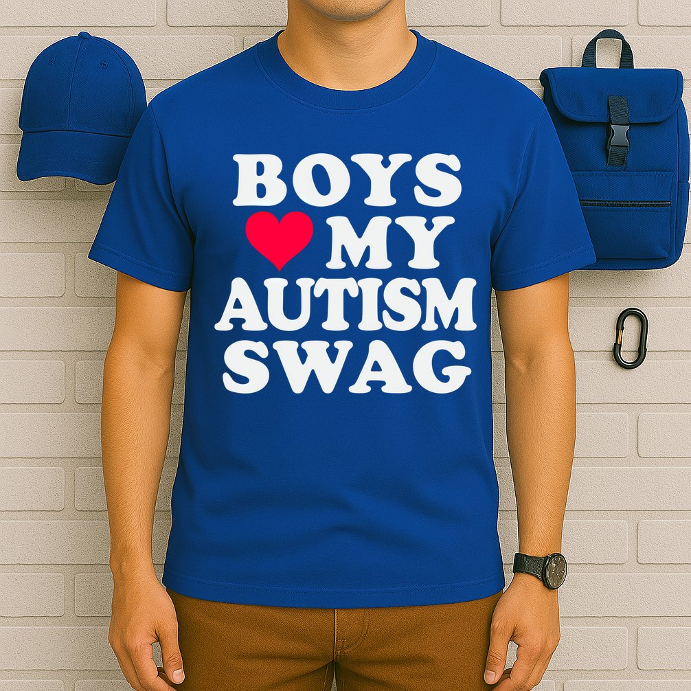 Love My Autism Swag Funny Autistic Awareness Idea Great Gift T-Shirt