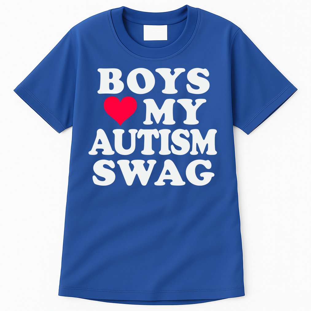 Love My Autism Swag Funny Autistic Awareness Idea Great Gift Tall T-Shirt