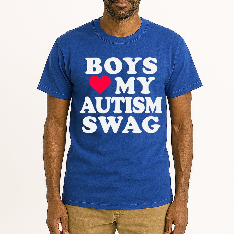 Love My Autism Swag Funny Autistic Awareness Idea Great Gift Tall T-Shirt