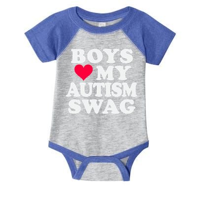 Love My Autism Swag Funny Autistic Awareness Idea Great Gift Infant Baby Jersey Bodysuit