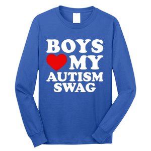 Love My Autism Swag Gift Funny Heart Autism Awareness Gift Long Sleeve Shirt