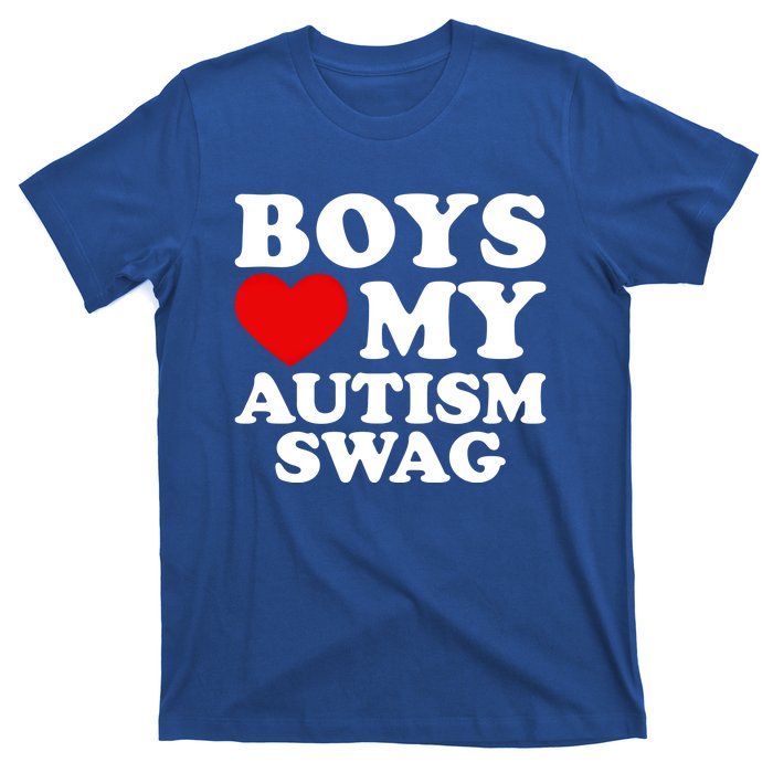 Love My Autism Swag Gift Funny Heart Autism Awareness Gift T-Shirt