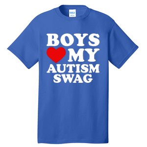 Love My Autism Swag Gift Funny Heart Autism Awareness Gift Tall T-Shirt