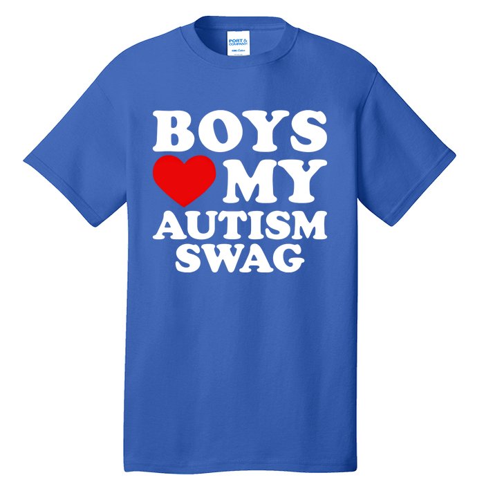 Love My Autism Swag Gift Funny Heart Autism Awareness Gift Tall T-Shirt