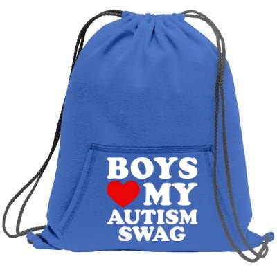 Love My Autism Swag Gift Funny Heart Autism Awareness Gift Sweatshirt Cinch Pack Bag