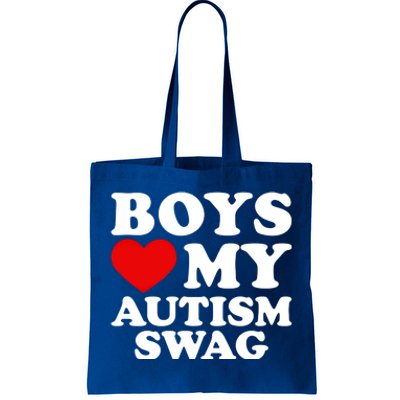 Love My Autism Swag Gift Funny Heart Autism Awareness Gift Tote Bag