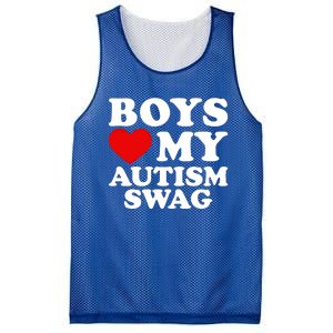 Love My Autism Swag Gift Funny Heart Autism Awareness Gift Mesh Reversible Basketball Jersey Tank