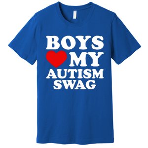 Love My Autism Swag Gift Funny Heart Autism Awareness Gift Premium T-Shirt