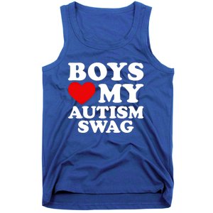 Love My Autism Swag Gift Funny Heart Autism Awareness Gift Tank Top