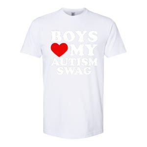 Love My Autism Swag Gift Funny Heart Autism Awareness Gift Softstyle CVC T-Shirt