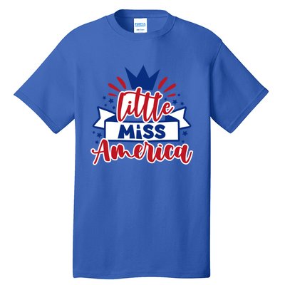 Little Miss America Illustration Novelty Graphic Designs Gift Tall T-Shirt