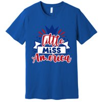 Little Miss America Illustration Novelty Graphic Designs Gift Premium T-Shirt