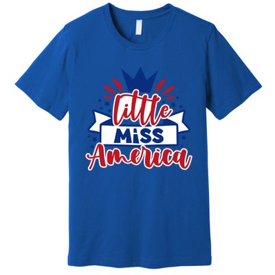 Little Miss America Illustration Novelty Graphic Designs Gift Premium T-Shirt