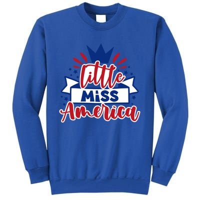 Little Miss America Illustration Novelty Graphic Designs Gift Tall Sweatshirt