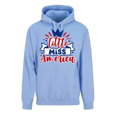 Little Miss America Illustration Novelty Graphic Designs Gift Unisex Surf Hoodie