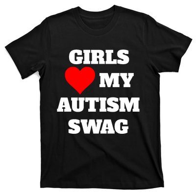 Love My Autism Swag Funny Heart Autism Awareness T-Shirt